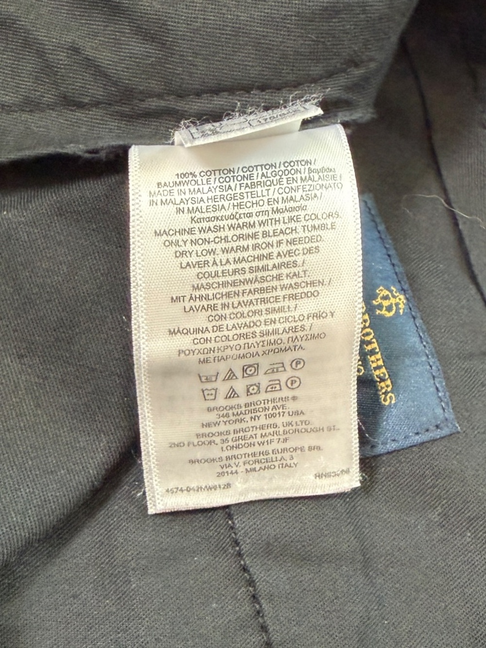 Brooks Brothers Clark Fit Advantage Chino Navy 31x30 - Picture 9 of 9